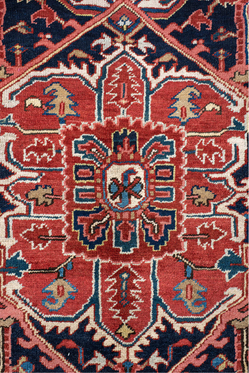 Antique Heriz Area Rug (8' x 11')